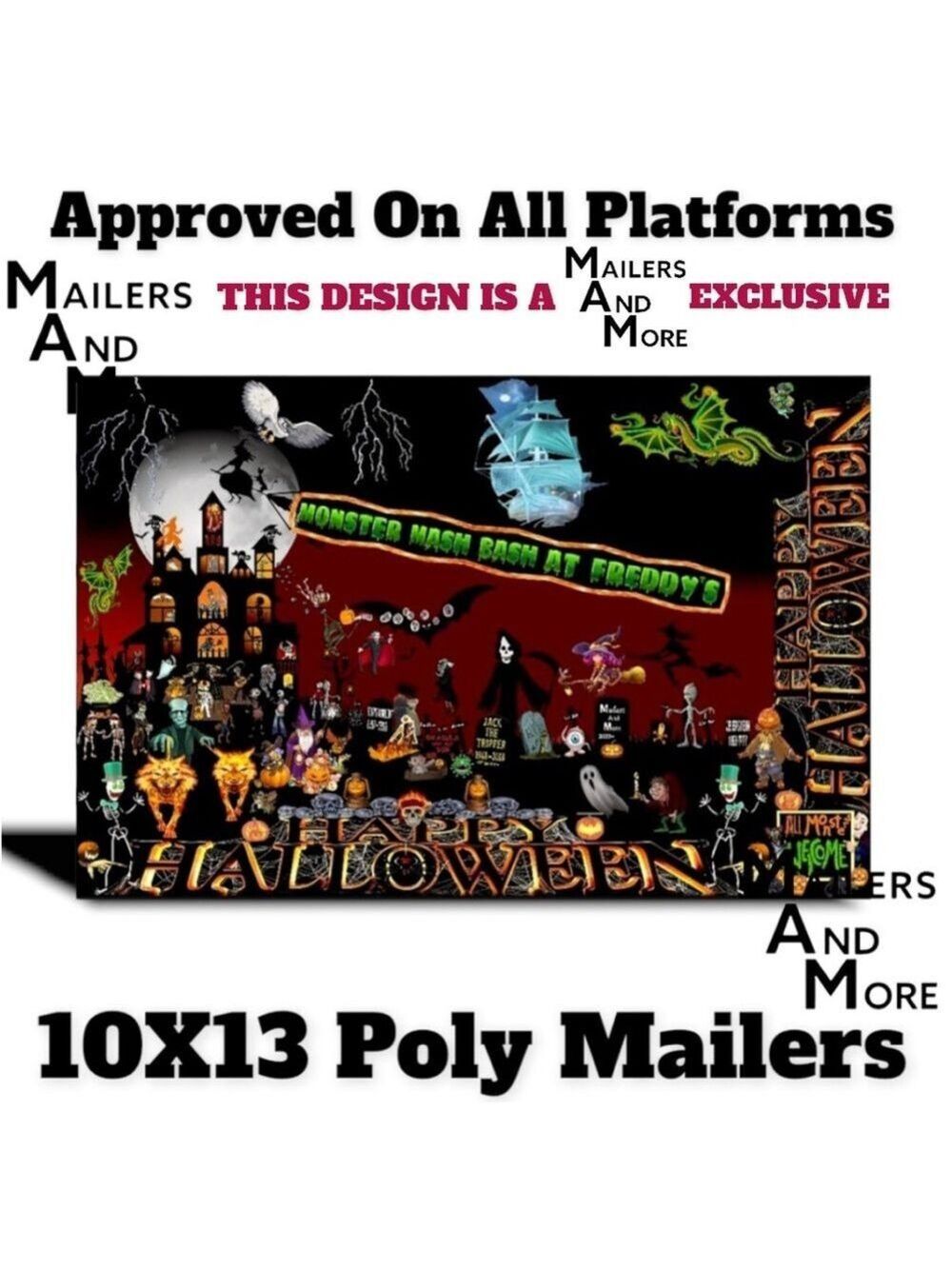 25 10X13 Poly Mailers HALLOWEEN Mailers Shipping Envelopes PRICE FIRM Fall - Picture 9 of 16